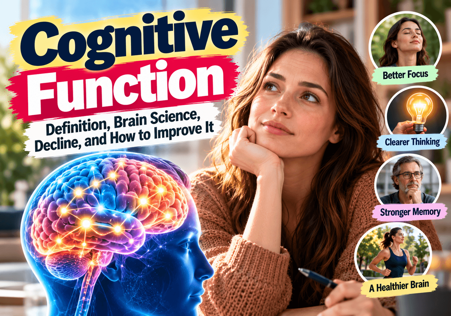 Cognitive Function: Definition, Brain Science, Decline, and How to Improve It