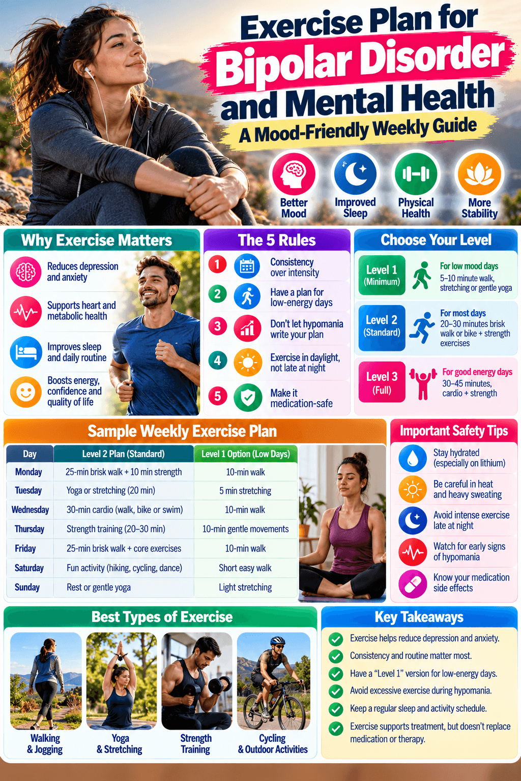 Exercise Plan for Bipolar Disorder and Mental Health
