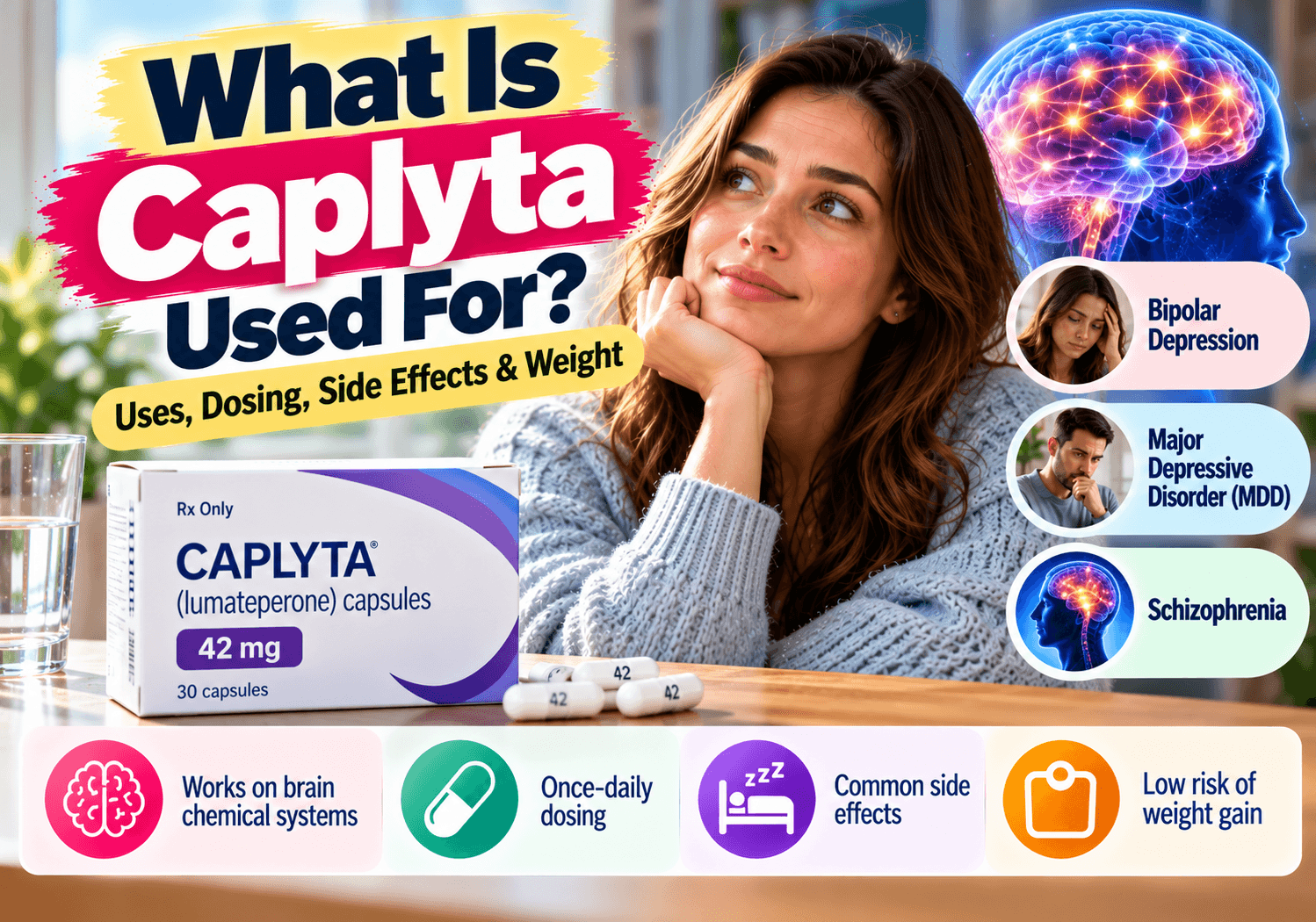What Is Caplyta Used For? Uses, Dosing, Side Effects & Weight