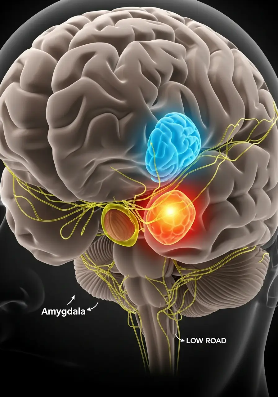 Where Is the Amygdala Located Compared to the Thalamus