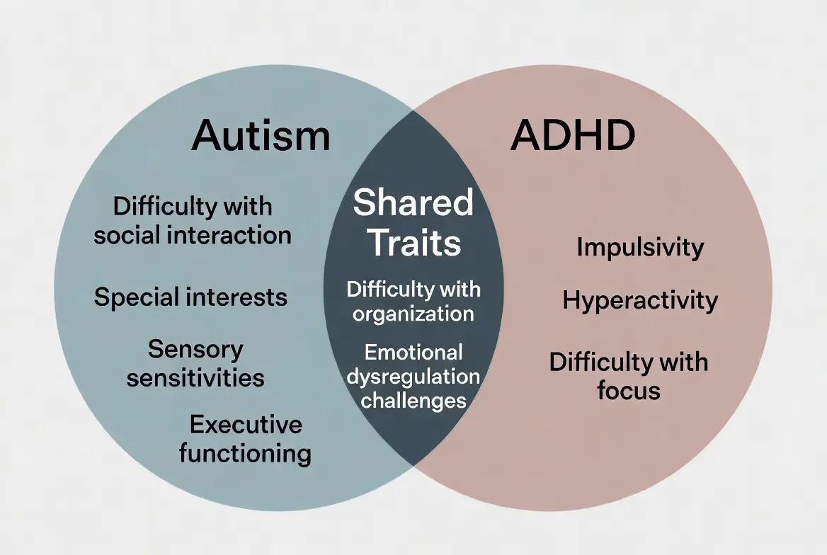 Autism ADHD Venn Diagram