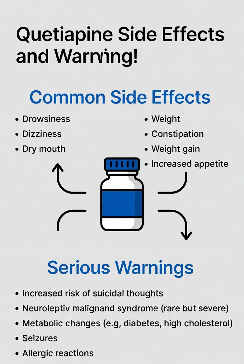Quetiapine Side Effects and Warnings