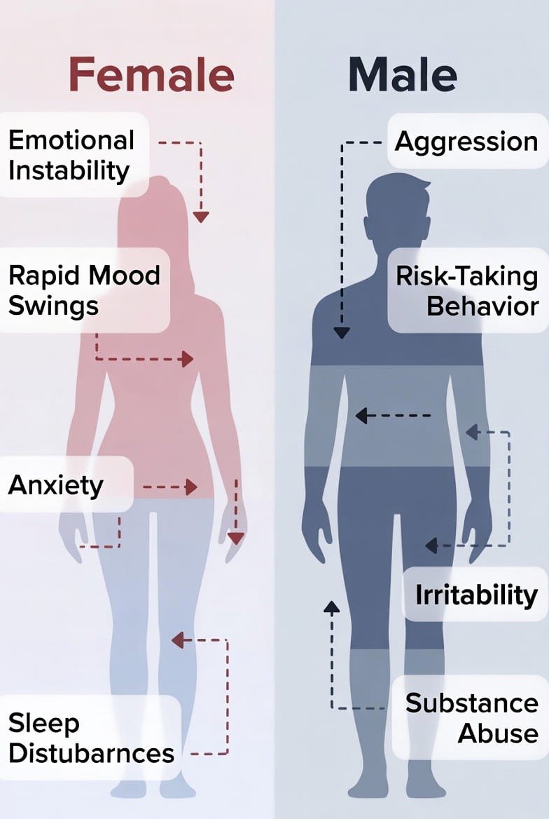 Bipolar Disorder Symptoms in Females vs Men